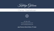 Blue Minimalist Simple Business Card Aesthetician - Page 2