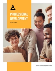White And Yellow Minimalist Company Professional Development Plans - Page 1
