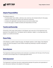 Puppy Contract Template - Página 2