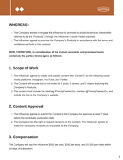 Influencer Collaboration Contract Template - صفحة 2