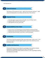 Swimming Pool Maintenance Contract Template - Pagina 2