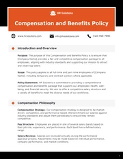 Compensation and Benefits Policy Template - page 1