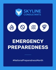 Emergency Preparedness Month Instagram Carousel Post - صفحة 1