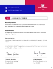 IT Maintenance Contract Template - page 5