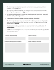 Owner-Operator Contract Template - page 2