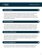 Plumbing Construction Contract Template - page 2