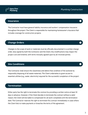 Plumbing Construction Contract Template - Page 3