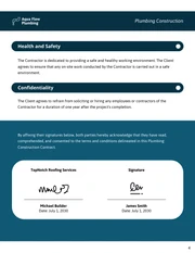 Plumbing Construction Contract Template - صفحة 4