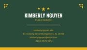 Dark Green And Yellow Simple Illustration Military Business Card - Page 2