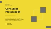 Minimalist Modern Yellow White Black Consulting Presentation - Page 1
