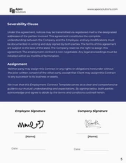 Employment Contract Template - Pagina 5