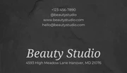 Black Modern Texture Beauty Studio Business Card - Page 2