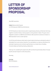 Purple And Orange Sponsorship Proposal - Page 2
