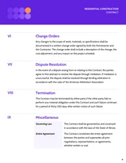 Residential Construction Contract Template - Seite 4