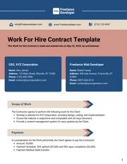 Work For Hire Contract Template - Seite 1