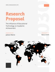 White & Orange Simple Research Proposal Template - صفحة 1
