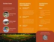 Red and Yellow Baseball Play Sport Tri-fold Brochure - Page 2