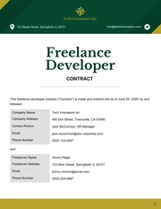 Freelance Developer Contract Template - Page 1