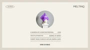 Mninimalist Cream Art Exhibition Proposal Presentation - Page 1