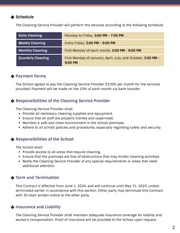 School Cleaning Contract Template - Seite 2