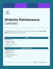 Website Maintenance Contract Template - صفحة 1