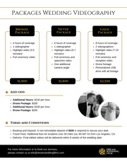 Wedding Videography Price List Template - page 2