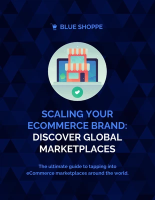 business  Template: الكتاب الإلكتروني الأزرق الرائد للتجارة الإلكترونية