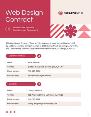 business  Template: Web Design Contract Template