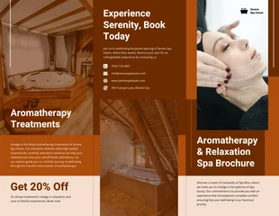 Free  Template: Aromatherapy & Relaxation Spa Brochure