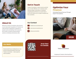 Free  Template: Tax Consultation Services Brochure