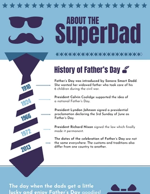 Free  Template: Infográfico sobre o Dia dos Pais
