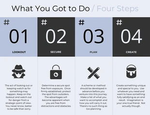 business  Template: Four Step List Infographic Template