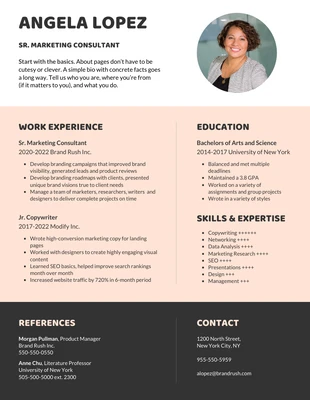 business  Template: Peach Business Simple Resume