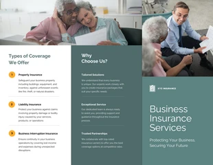 Free  Template: Business Insurance Services Brochure