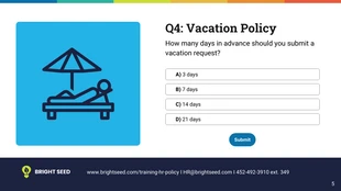 Human Resources Policy Quiz Presentation - صفحة 5