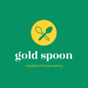 business  Template: Création de logo de restaurant moderne vert