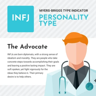 premium  Template: Postagem no Instagram sobre o tipo de personalidade INFJ