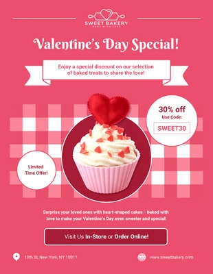 premium  Template: Bakery Valentine’s Day Sale Poster