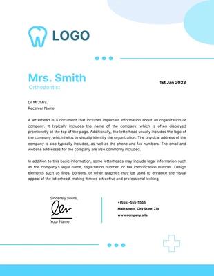 Free  Template: White Modern Abstract Doctor Letterhead Template