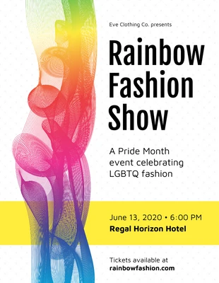 Free  Template: Pride Fashion Show Veranstaltungsflyer