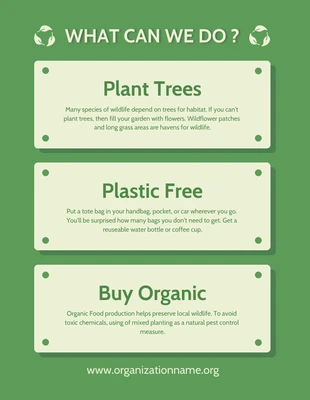 Free  Template: Poster verde semplice per l'ambiente