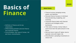 White Green Simple Finance Presentation - page 2