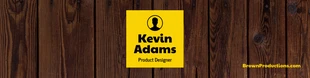 Free  Template: Wood Yellow Profile LinkedIn Cover Banner