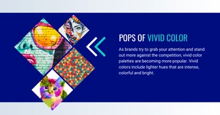 premium  Template: Tendencias en diseño gráfico Vivid Color Facebook Post