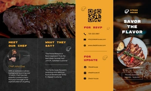 Free  Template: Steakhouse Favorites Menu Double Paralel Brochure