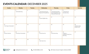 2025 Calendar Event Work Schedule Template - Seite 12