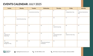 2025 Calendar Event Work Schedule Template - Page 7