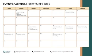 2025 Calendar Event Work Schedule Template - Pagina 9