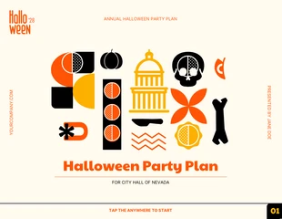 business  Template: Modelo do PowerPoint - padrão colorido Halloween