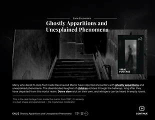 Black and White Visual Novel Scary Story Halloween Presentation - Página 3